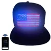 Party Hoeden Mobiele Telefoon APP Controle Lichtgevende Cap LED Katoen Baseball Cap Mannen Vrouwen Hip Hop Vader Mesh Hoed Voor Nachtclub Dance Party Gift 230627