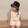 衣類セット2pcs夏の男の子の服セット子供の綿薄い女の赤ちゃん韓国人スタイルカジュアルタンクトップショーツ
