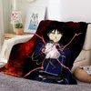 Blankets 200x150cm Fullmetal Alchemist Anime Blanket Cover Soft Plush Warm Flannel Sofa Bed Office Travel Home Boy Girl Adult Gift