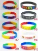 Partido da pulseira de silicone LGBT do arco -íris favorita a pulseira colorida de orgulho lésbica gay