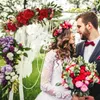 Flores decorativas Arco de boda Flor de rosa artificial Botín para arreglos de decoración Fiesta Ceremonia de bienvenida Signo y
