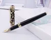 Pennor Metal Noble Ruby Fude Calligraphy Fountain Pen Iridium Bent Nib, Black Sier Cap Ideal Art Office Home School Supplies