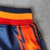 Outdoor-Shorts MM MASMIG Navy Golden State Flash bedruckt mit Reißverschlusstaschen Curry Street Style Sport-Trainingshose 230627