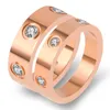 Designer Charme Titanium Stahl Full Brick Love Paar Ring Einfacher Carter Eingelegtes und schmales Ausgabe zehn