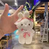 Muñecos de peluche Kawaii Dibujos animados Colores del caramelo Oso Conejo Muñeca Llavero Bolso lindo de las señoras Llavero del coche para hombre Bolsas de estudiantes Colgante de equipaje 230628