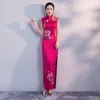 Robes décontractées parole longueur fête de mariage femmes robe élégante Style chinois broderie longue Qipao femme Slim Cheongsam robes Vestido S-XXXL