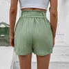 Pantaloncini da donna Pantaloni da abito casual in tinta unita da donna con cintura Pantaloncini da spiaggia larghi da donna