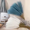 Decorative Flowers 5 PCS Pampas Grass Large Tall Fluffy Artificial Fake Flower Faux Boho Style For Home Bedroom Wedding Kitchen Table Floor