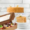Confezioni regalo 12 pezzi Scatole per cupcake per muffin Imballaggio Contenitori per torte di carta (Bianco)