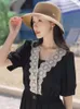 Mode française petit vent parfumé bassin de soleil chapeau femmes été nouveau chapeau de paille Anti-extérieur voyage chapeau de soleil avec soleil