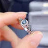 Cluster Rings London Blue Topaz Ring 925 Sterling Silver Natural Gemstone Pour Les Femmes Fiançailles Fine Jewelry Gift