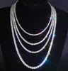 Bling Vvs Moissanite Jewelry Sier Tennis Chain Charm Necklace Jewelry Sexy Iced Out Tennis Diamond Necklace Men Fashionable and versatile