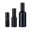 Partihandel matt eller glänsande svart glas sprayflaskpump sprayer cap aromaterapy parfym container 5-100 ml imsop