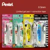 Pennor Japan Pentel Gel Pen Cobranded Correction Belt Set Mascot Limited Set WH615L Learning QuickDrying Press Pen Bln75 Black Pen