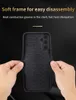 Business Cube PU Samsung A54 A34 A24 A14 A04E M14 A52 S20 FE Yumuşak TPU Klasik Lüks Fine Delik Erkek Mobil Akıllı Telefon Kapağı Sırt Cilt