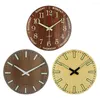 Relojes de pared Reloj de madera Reloj colgante moderno Decoración para el hogar 11 '' Oficina Luminoso