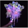 Andra festliga festleveranser Uppgraderad version av Pig Starry Sky Ball Fairy Bar Colorf Cartoon Wave Flash Magic Wand Childrens Dhgem