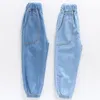 Брюки детские дышащие хлопковые джинсовые шаровары для мальчиков детская домашняя одежда от комаров 2 4 5 6 7 8 лет 230628