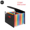 Folder 24/12 Pockets Expanding File Folder A4 Organizer Portable Business File Office Supplies Document Holder Carpeta Archivador