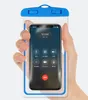 Universell klar transparent mobiltelefon torr påse PVC vattentät IPX8 mobiltelefonfodral simning strandtelefonpåse för smartphone