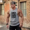 Regatas masculinas Muscleguys Roupas de marca NO PAIN GAIN Camisa de ginástica de algodão Top masculino sem mangas Bodybuilding Stringer Tanktop