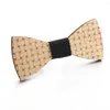 Bow Ties Fashion Vintage Men Wooden Wood Bowtie For Man Casual Wedding Geometric Butterfly Cute Party Male Accessories