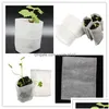 Other Garden Supplies Patio Lawn 100Pcs/Pack Environmental Protection Non-Woven Nursery Pots Seedling Raising Bags 8X10Cm Fabrics Wh Dhmry