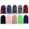 Berets Clava Died Knitted Fl Face Ski Mask Shiesty Camouflage Knit Fuzzy Drop Delivery Fashion Accessories Hats Scarves Gloves Caps Otvie