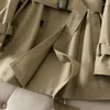 Women's Trench Coats Solid Women Autumn 2023 Town-Down Kołnierz Elegancki biuro damski kurtki na damę Tops