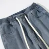 Jeans da uomo Ami Wei di alta qualità per uomo con processo di lavaggio elastico in vita Pantaloni lunghi casual e minimalista Ck09 230629