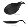 Dinnerware Sets 4 Pcs Silicone Spoon Mat Stainless Steel Spoons Heat Resistance Rack Ladle Holder Dining Table Silica Gel Pad Kitchen