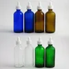 Lagerflaschen 10 x 100 ml ätherisches Öl Tragbares grünes/klares/braunes/blaues Glas mit Tropfer für flüssige Reagenzpipettenflasche Kosmetik