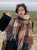 Schals Koreanische Imitation Kaschmir Frauen Schal Winter Plaid Quaste Warme Scarve Pashmina Mujer Foulard Bufanda Wrap Schal Stolen Cachecol