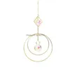 Outros cristais coloridos para decoração de casa suncatcher pendurado suncatcher com pingente de corrente ornamento bolas de cristal para janela jardim natal dhbyi