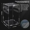 Suprimentos para répteis Acrílico Terrarium Habitat Breeding Box Gaiola mini transparente para répteis com tampa Nano Arboreal Tarantula Enclosure 230628