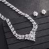 Collier boucles d'oreilles ensemble SINZRY bijoux exquis zircon cubique Chokers ange amour brillant ensembles de mariage mariée