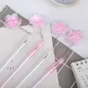 Stifte 24pcs/Pack japanische niedliche Stifte Kirschblüten Kawaii Blumengel Stift Lustige Mädchen Stationerie Kugelblaue Tinte wieder zur Schule 2022