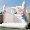 Château plein d'entrain en PVC gonflable mariage Jumper blanc Bounce House mariée mariage sautant videur avec ventilateur et décorations