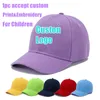 Visors Children Girls Custom Baseball Cap Kids Boy Embroidery Sun hat Summer Simple Print Trucker Caps gorros Student 230627