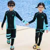 Swim wear Girls' Boys Rash Guard Set Long Seve Full Body Sun Protection 3-4-Piece Swimwear Shirt + Pants + Trunks HKD230628