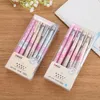 Pens 48 pcs/lot Fashion Geometry Erasable Gel Pen Cute 0.5mm Signature Pens Promotional Gift Office School Supplies