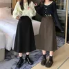 Skirts Half Length Skirt For Women Autumn Winter With Sweater A-line High Waist Clothes 2023 Faldas Y2k Woman