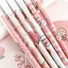 Pennor 120 datorer/Lot Cartoon Animal Erasable Gel Pen Cute Bear Rabbit Cat Signature Penns School Office Writing Supplies Promotional Present