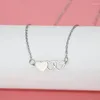 Pendant Necklaces F19D 1 Set Heart Necklace For Women Men Friends BFF Friendship Couple Fashion Party Jewelry Gift