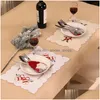 Christmas Decorations Swedish Santa Gnome Tableware Bag Fork Knife Cutlery Holder Sierware Party Table Dinner Decor Jk2011Xb Drop De Dhll9