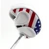 Inne produkty golfowe Golf Putter Cover Głowa Magnetyczna Mallet Blade Headcover USA Star Stripes Eagle Flag Design Magnet Fit All Putters 230629