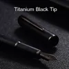 Pens Picasso New 916 Black Metal Fountain Pen Titanium Black Ef / M / Bent Nib 0,38 / 0,6 / 1,0 mm Matte Barrel Fashion Business Pen