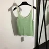 Kadın Günlük Tank Top Tasarımcı Camisole Moda Çizgili Tasarım Konforlu Serin Kolsuz Örgü Kamisoslar Kadın Üstleri Spor yelek