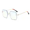 10% de réduction sur la vente en gros de lunettes de soleil anti-lumière bleue, petit cadre ovale, nouvelles lunettes de soleil noires à la mode 812
