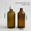 Lagerflaschen 10 x 100 ml ätherisches Öl Tragbares grünes/klares/braunes/blaues Glas mit Tropfer für flüssige Reagenzpipettenflasche Kosmetik